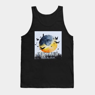 Totality April 8, 2024 Total Eclipse Bird Lover Tank Top